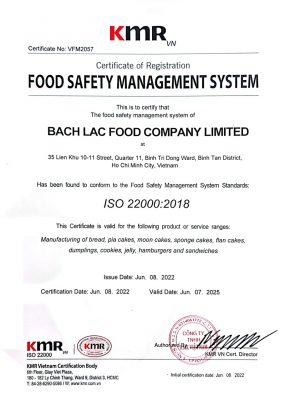 ISO 22000:2018 Vệ sinh an toàn thực phẩm
