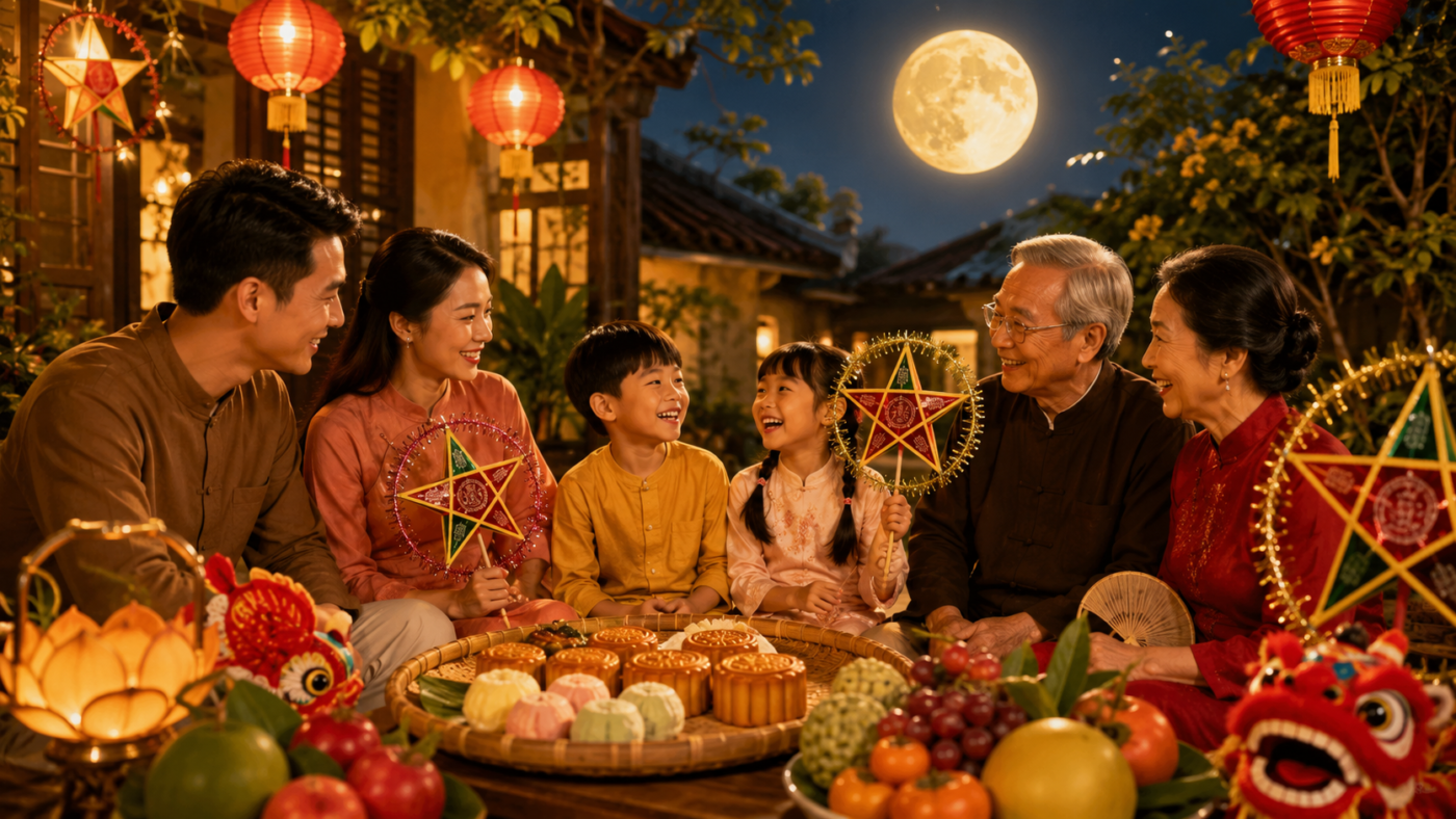 Gia đình Việt Nam đón Trung thu 2026 dưới ánh trăng rằm